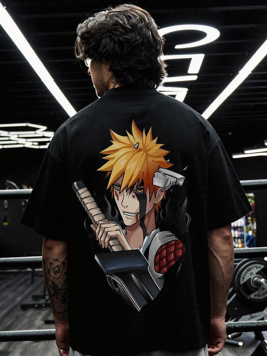 CAMISETA OVERSIZED PREMIUM BLEACH ICHIGO CHAMAS