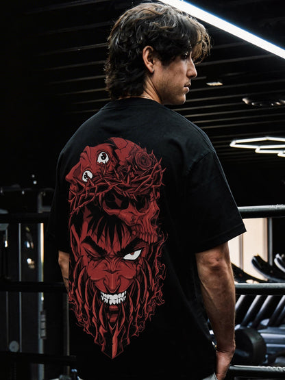 CAMISETA OVERSIZED PREMIUM BERSERK GUTS SKULL