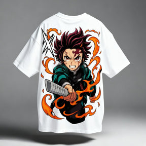 CAMISETA OVERSIZED PREMIUM DEMON SLAYER TANJIRO
