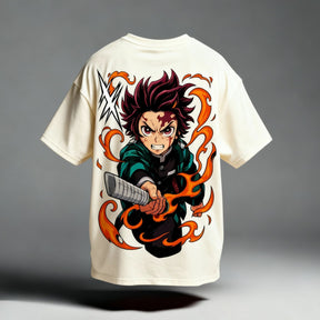 CAMISETA OVERSIZED PREMIUM DEMON SLAYER TANJIRO