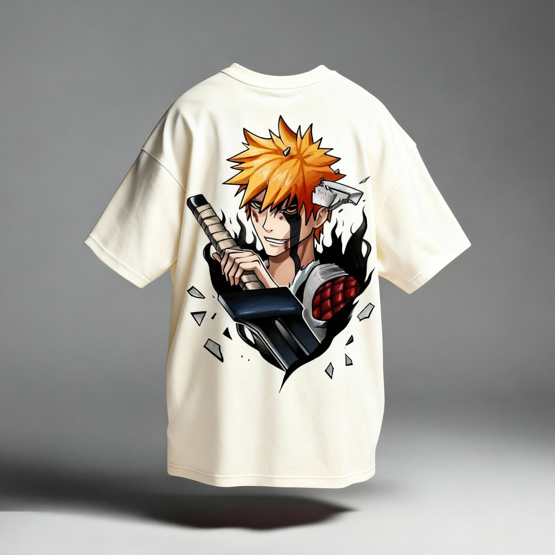 CAMISETA OVERSIZED PREMIUM BLEACH ICHIGO CHAMAS