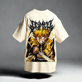 CAMISETA OVERSIZED PREMIUM DEMON SLAYER ZENITSU