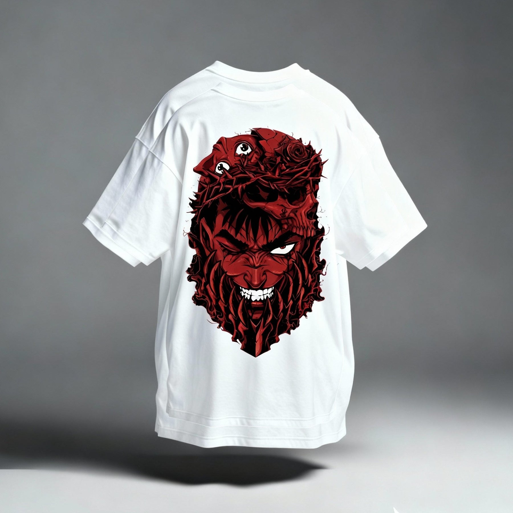 CAMISETA OVERSIZED PREMIUM BERSERK GUTS SKULL