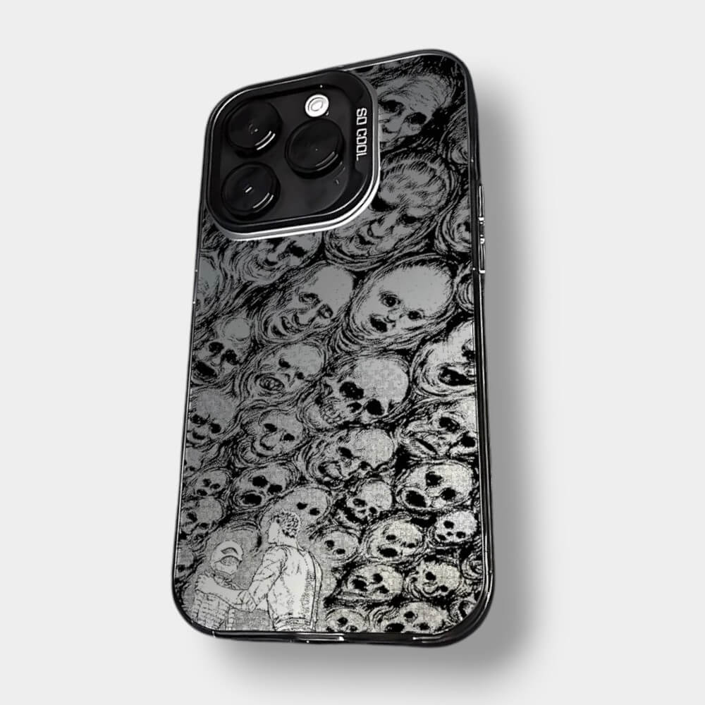 CAPINHA DE IPHONE BERSERK O LUGAR QUENTE METALIZADO