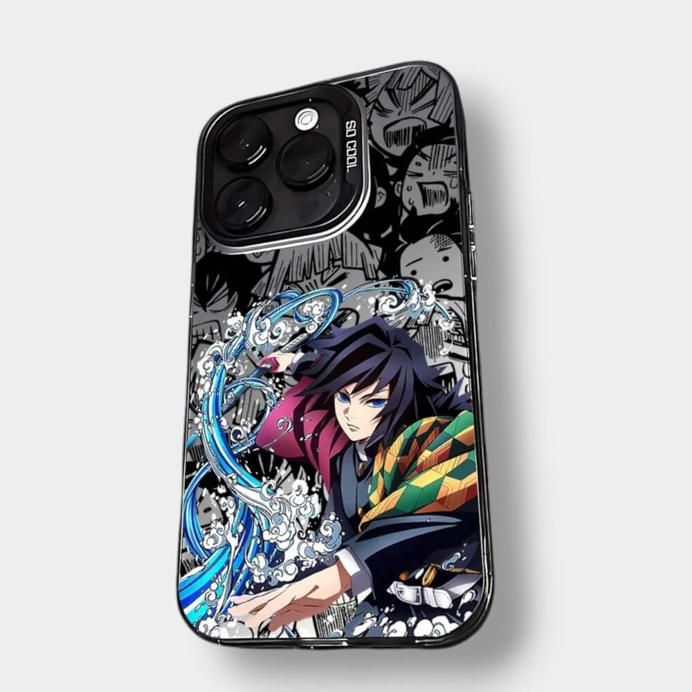 CAPINHA DE IPHONE GIYU DEMON SLAYER METALIZADO