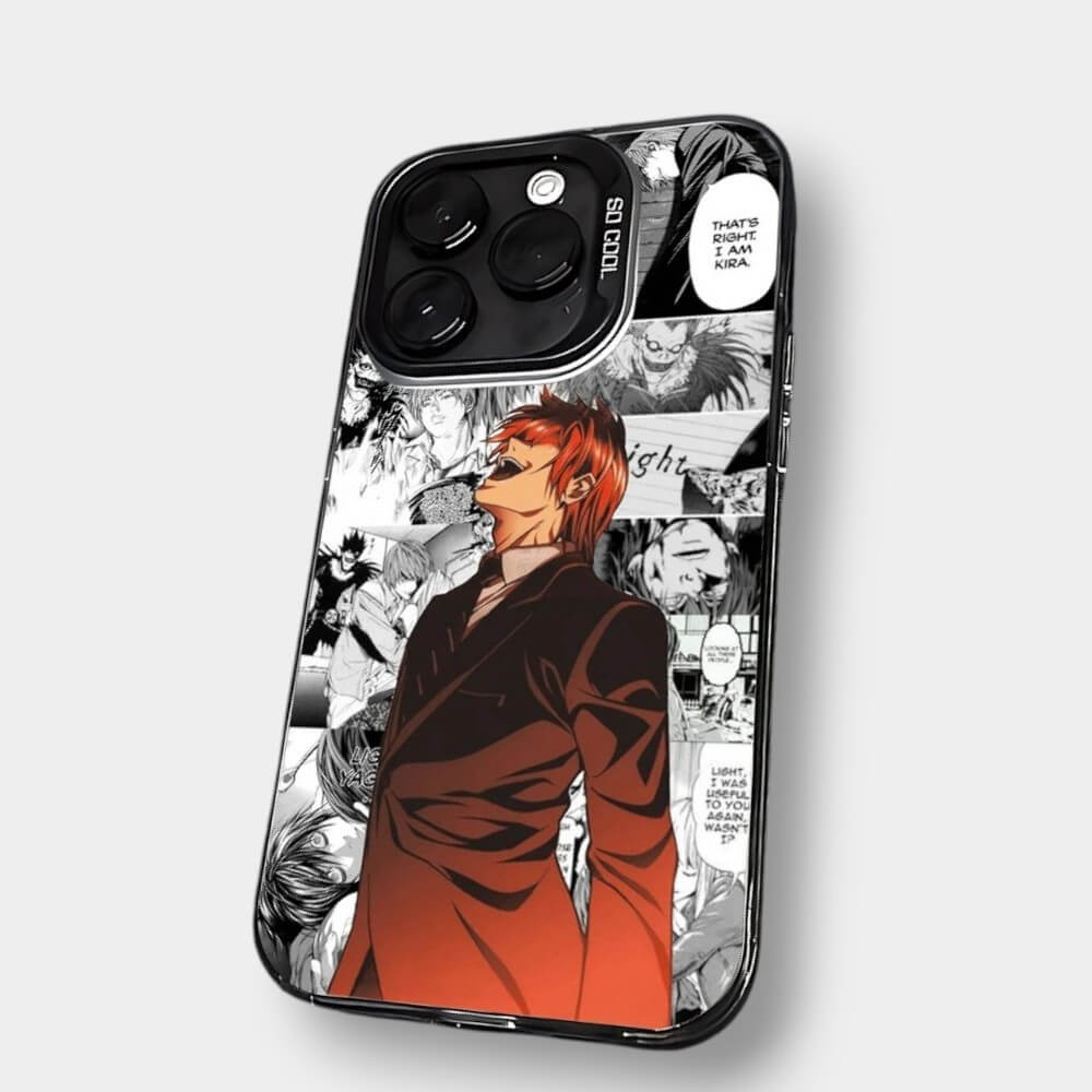 CAPINHA DE IPHONE KIRA DEATH NOTE METALIZADO