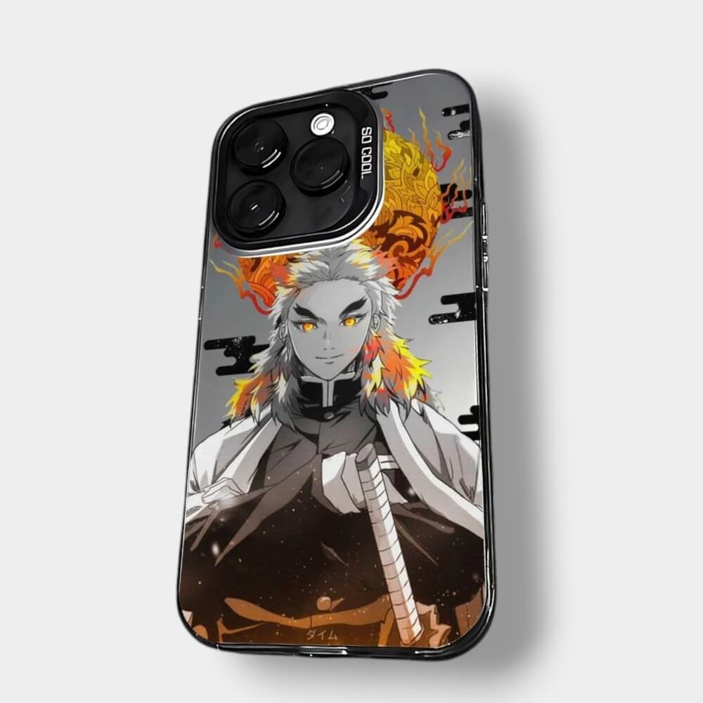 CAPINHA DE IPHONE KYOJURO EYES  AND FLAMES METALIZADO