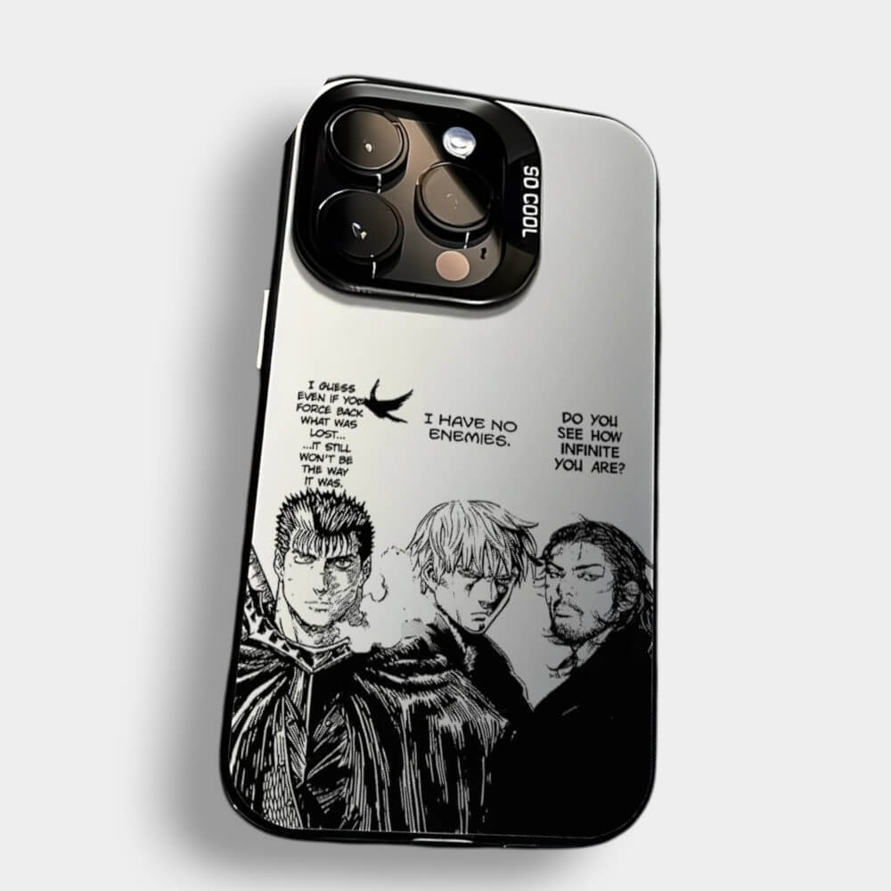 CAPINHA DE IPHONE OS TRÊS ESTOICOS  METALIZADO