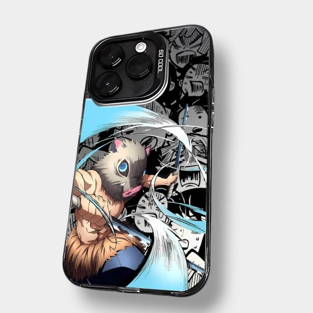 CAPINHA DE IPHONE INOSUKE DEMON SLAYER METALIZADO
