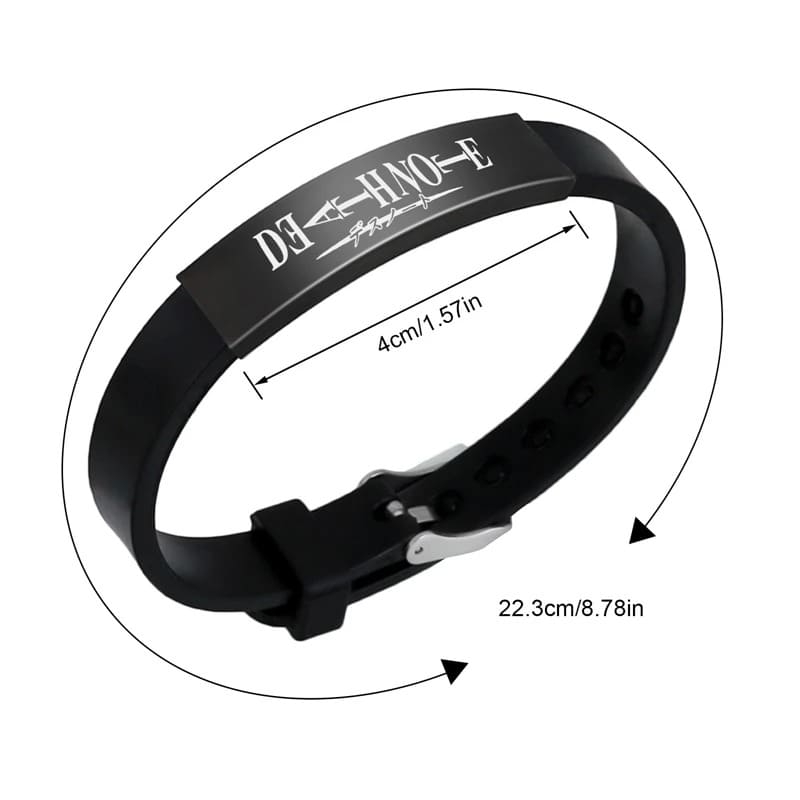 BRACELETE DO DEATH NOTE AÇO INOXIDÁVEL