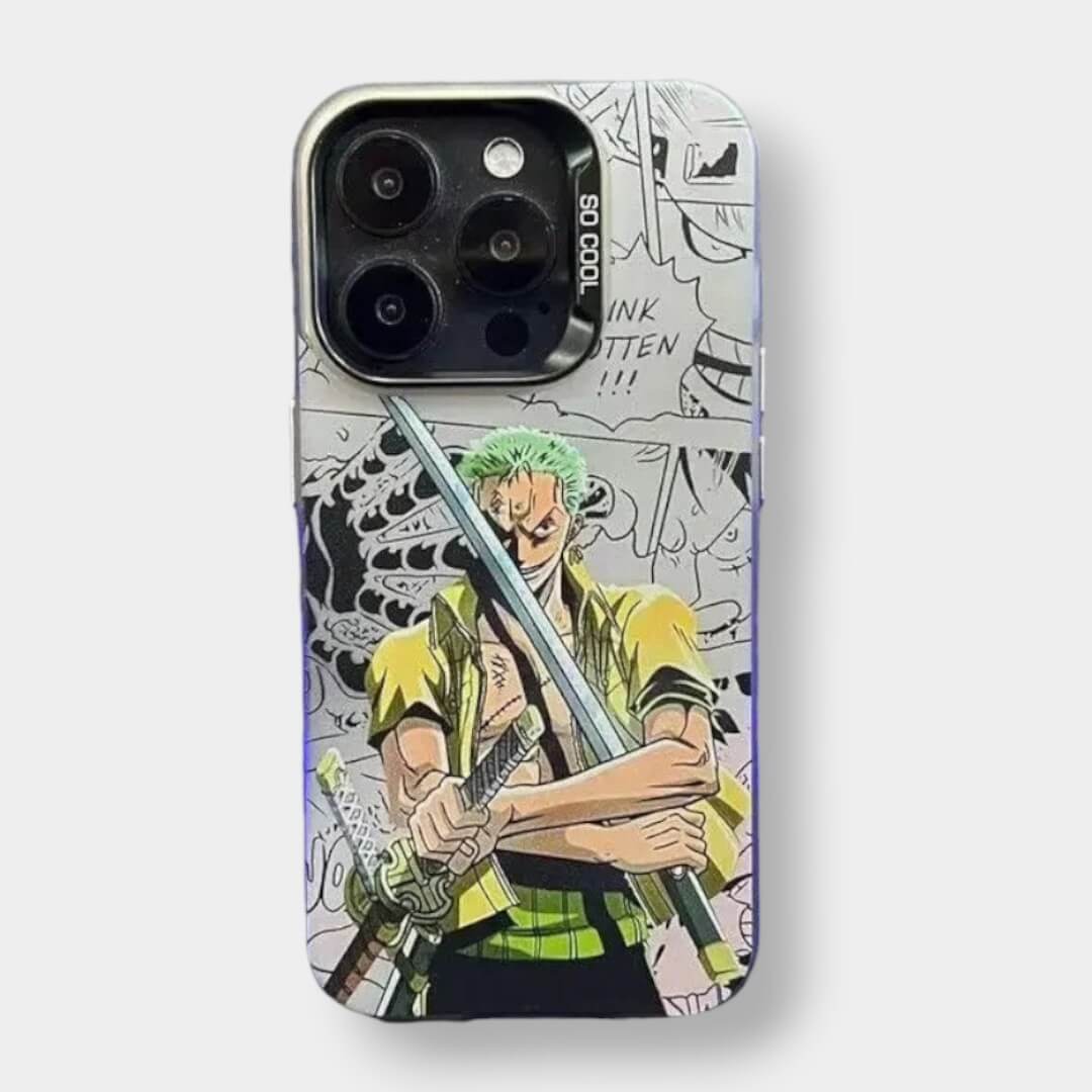CAPINHA DE IPHONE ZORO METALIZADO