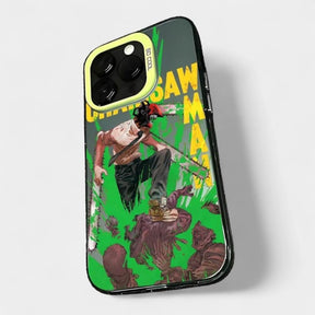 CAPINHA DE IPHONE CHAINSAW MAN METALIZADO