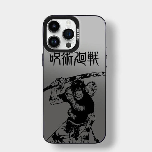 CAPINHA DE IPHONE TOJI BATALAHA JUJUTSU KAISEN METALIZADO