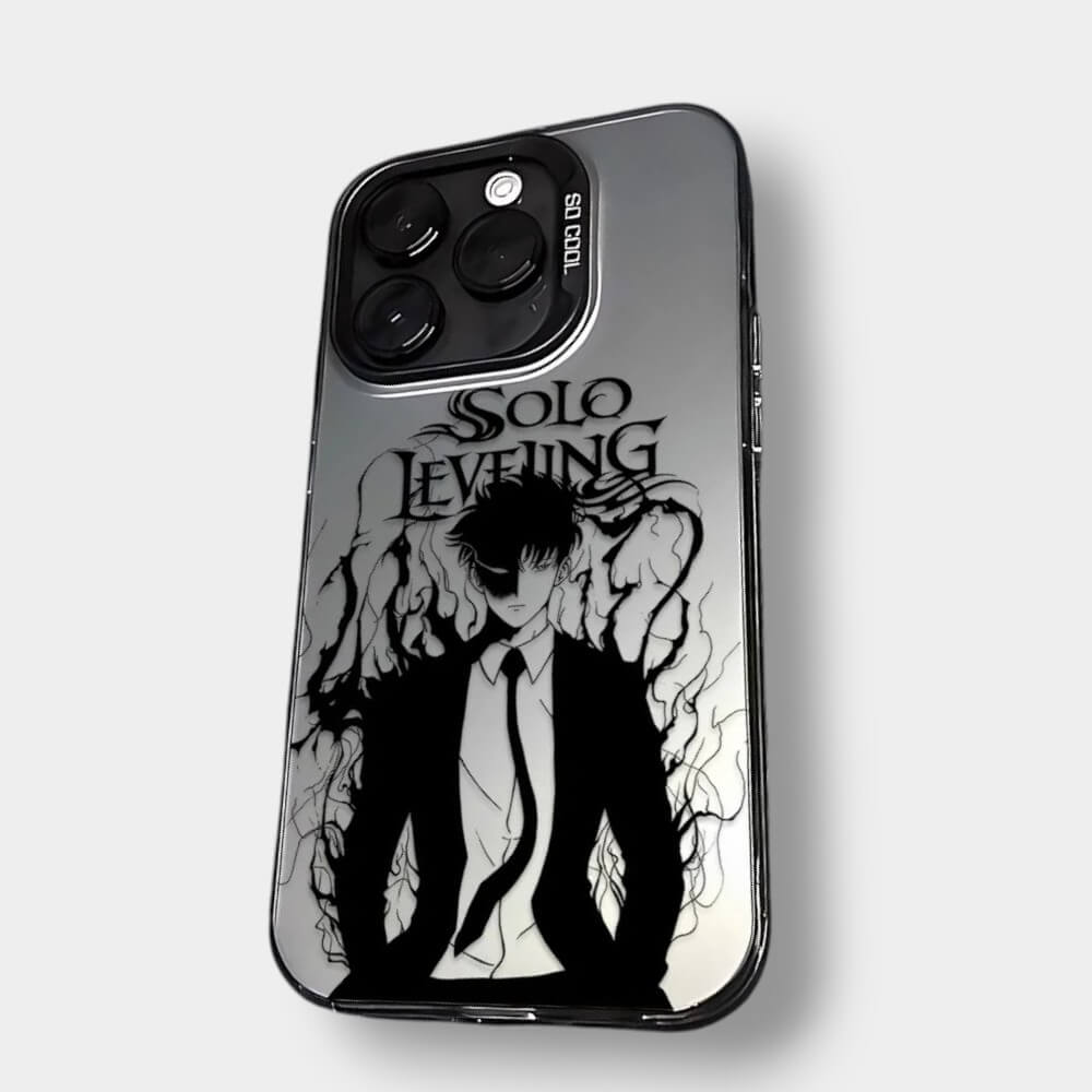 CAPINHA DE IPHONE SUNG TREVAS SOLO LEVELING METALIZADO