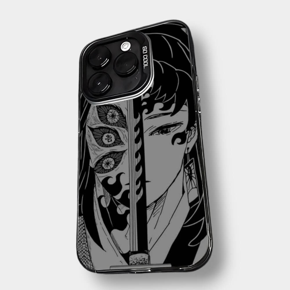 CAPINHA DE IPHONE KOKUSHIBO DEMON SLAYER METALIZADO