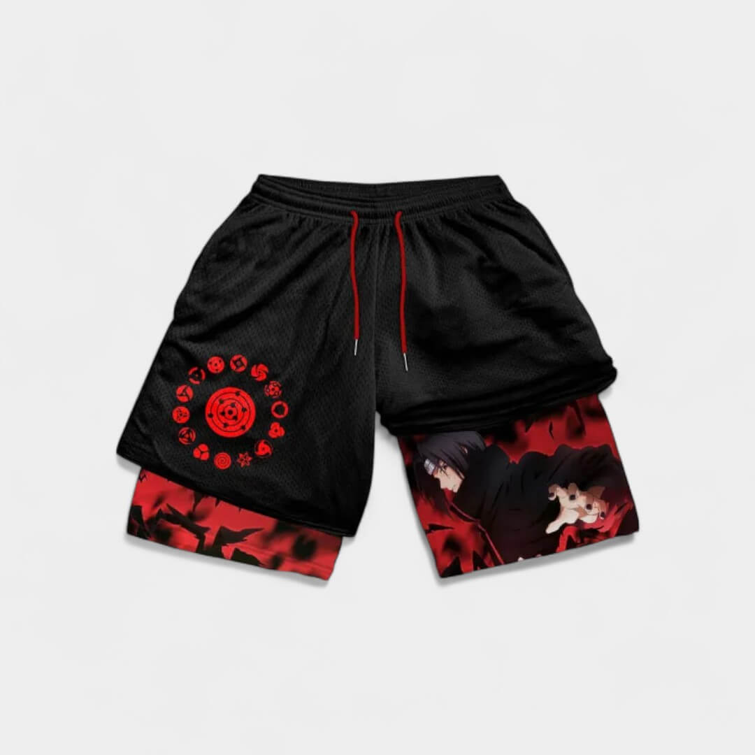 SHORT ANIME FIT™ UNISSEX NARUTO ITACHI AMATERASU