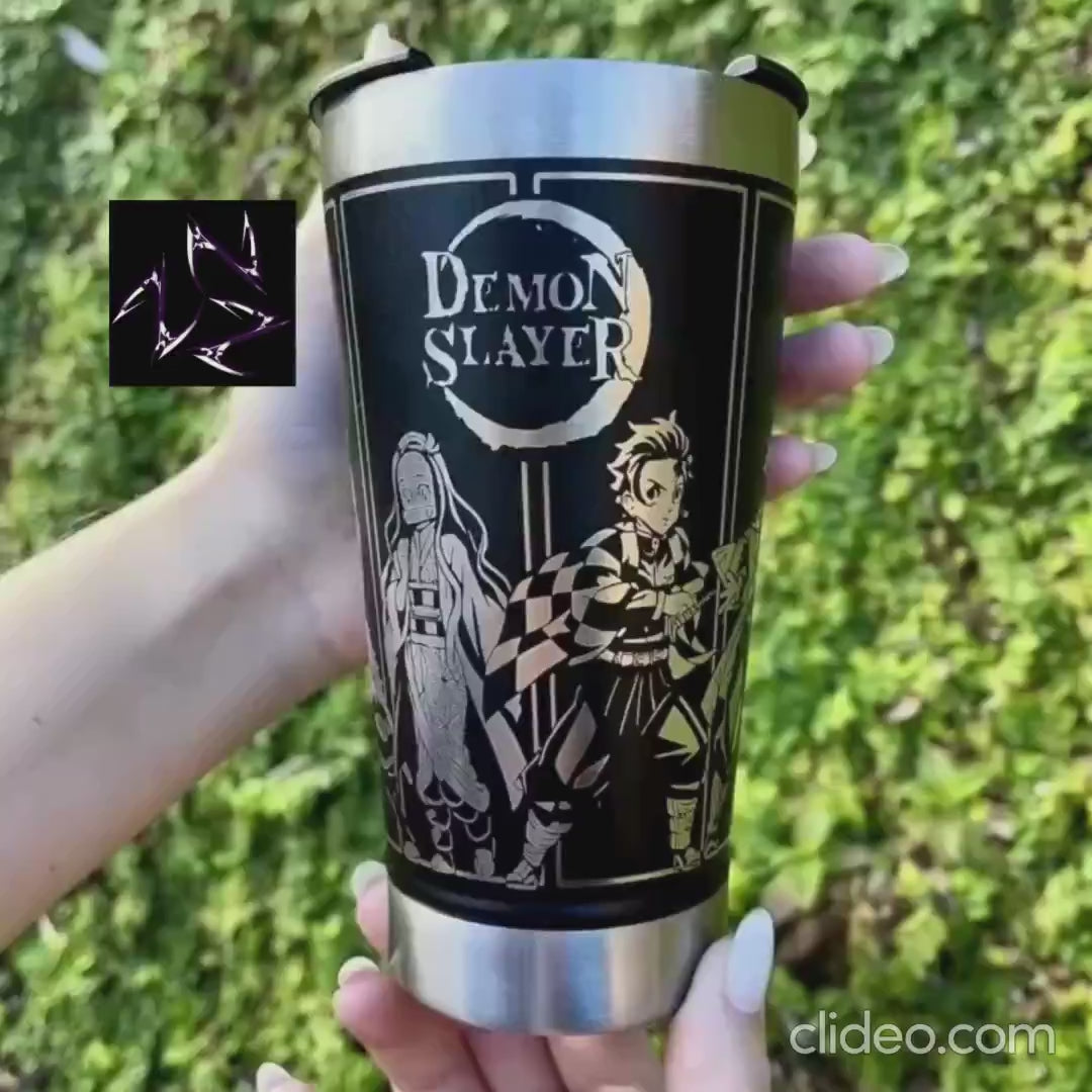 COPO TÉRMICO EXCLUSIVO FEITO A LASER DEMON SLAYER