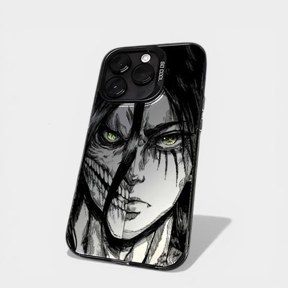 CAPINHA DE IPHONE EREN VS TITAN METALIZADO
