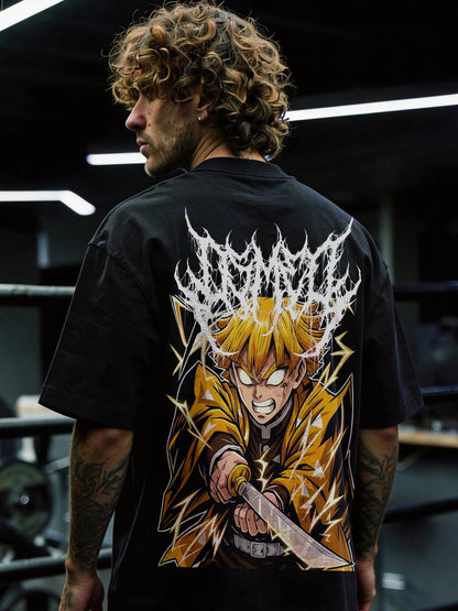 CAMISETA OVERSIZED PREMIUM DEMON SLAYER ZENITSU